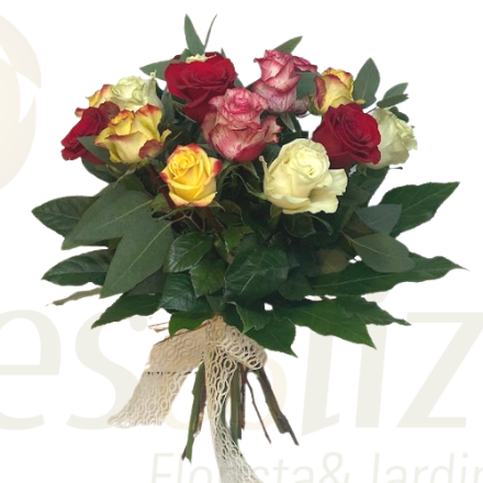 Image de 15 Roses colorées - Saint-Valentim